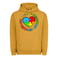 Pigment Peanut Butter autism awareness puzzle heart love understand advo Urban Hoodie - Artiststas