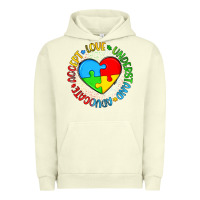 Pigment Pistachio autism awareness puzzle heart love understand advo Urban Hoodie - Artiststas