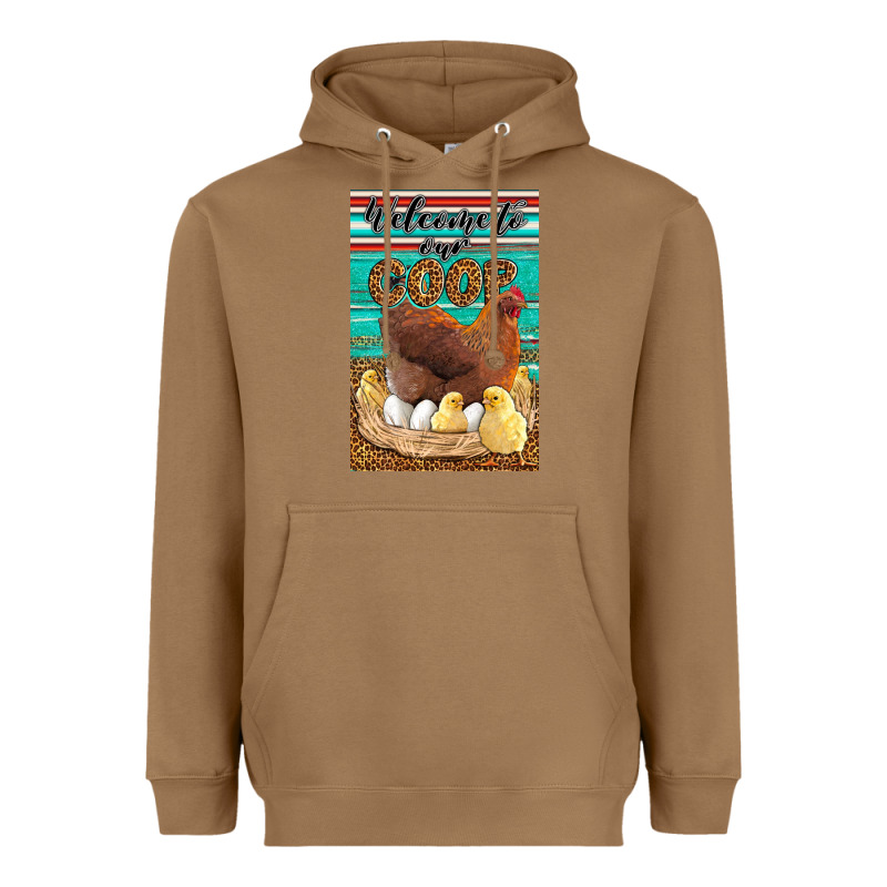 Western Welcome To Our Coop Heavyweight Hoodie by LillyAllenDesigns | Teevron