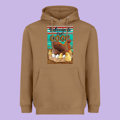 Western Welcome To Our Coop Heavyweight Hoodie Designed By Lillyallendesigns