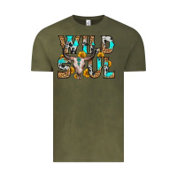 Vintage Olive wild soul Vintage Tee - Zillion Design Studio