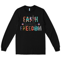 Black faith family freedom Long Sleeve Tee - CowhideDigitalArt