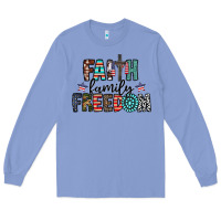 Colony Blue faith family freedom Long Sleeve Tee - CowhideDigitalArt