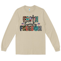 Mushroom faith family freedom Long Sleeve Tee - CowhideDigitalArt