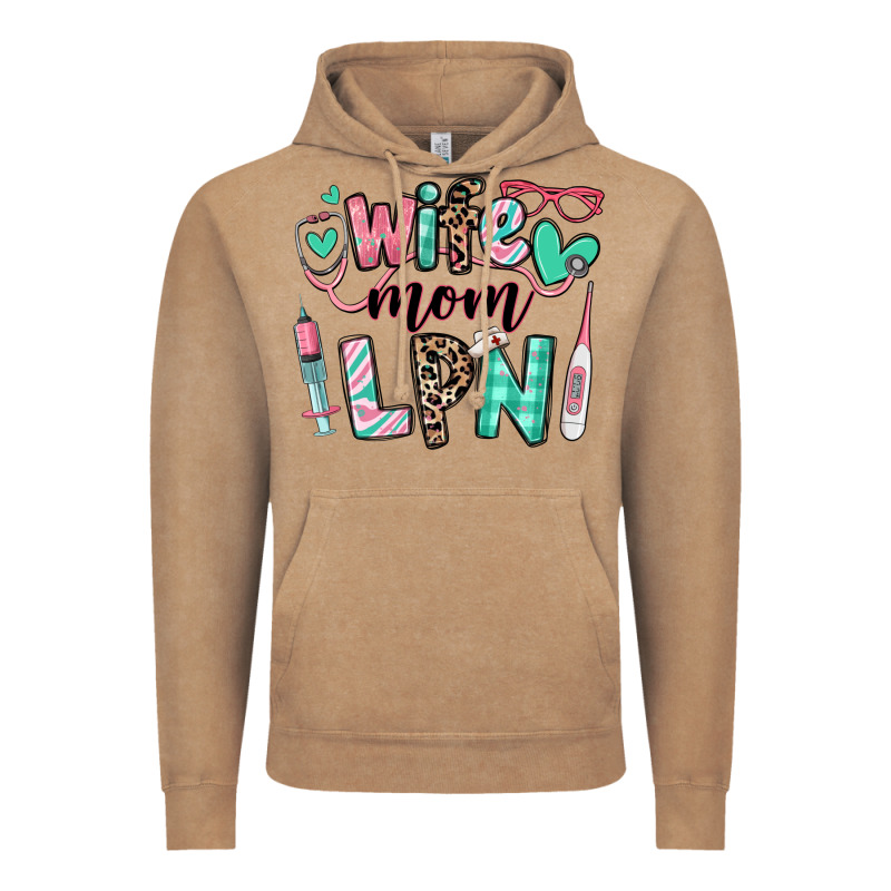 Wife Mom Lpn Licensed Practical Nurse Vintage Hoodie by RanaPortraitStore | Teevron