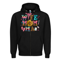 Black wife mom ma Zipper Hoodie - AdoDesignShop