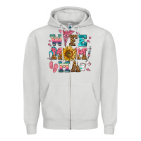 Dove Grey wife mom ma Zipper Hoodie - AdoDesignShop
