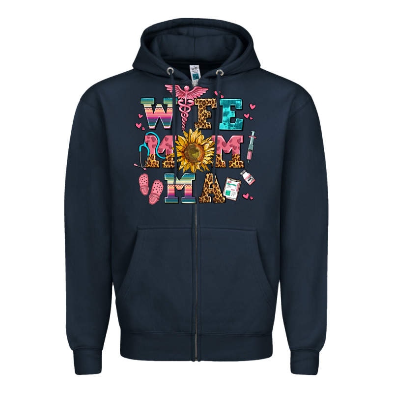 Wife Mom Ma Zipper Hoodie by AdoDesignShop | Teevron