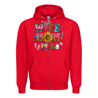 Red wife mom ma Zipper Hoodie - AdoDesignShop