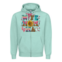 Seafoam wife mom ma Zipper Hoodie - AdoDesignShop