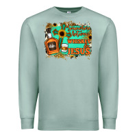 Seafoam Somewhere Between Whiskey and Jesus Premium Sweatshirt - Jasminsmagicworld