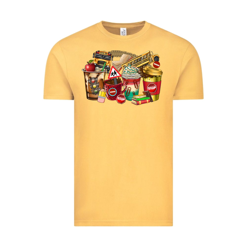 School Bus Driver Coffee Cups Vintage Tee by texasbilliewilder | Teevron