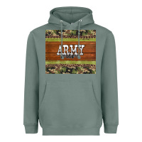 Sage army mom leopard glitter camouflage Heavyweight Hoodie - BarkalooDesign
