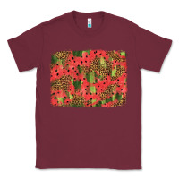 Burgundy watermelon leopard pattern background Classic Tee - HRA Design Shop