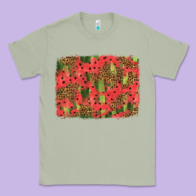Watermelon Leopard Pattern Background Classic Tee Designed By Hra Design Shop