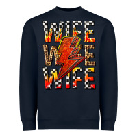 Navy wife wife wife Heavyweight Sweatshirt - texasbilliewilder