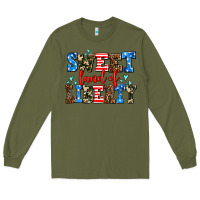 Army Green sweet land of liberty Long Sleeve Tee - AdoDesignShop