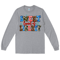 Heather Grey sweet land of liberty Long Sleeve Tee - AdoDesignShop