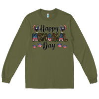 Army Green happy memorial day Long Sleeve Tee - CowhideDigitalArt