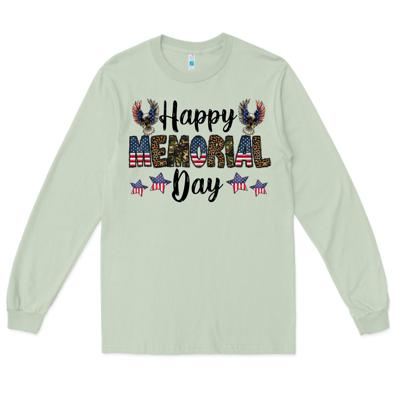 Happy Memorial Day Long Sleeve Tee by CowhideDigitalArt | Teevron