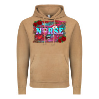 Vintage Camel valentines day nurse with leopard and turquoise ba Vintage Hoodie - RanaPortraitStore