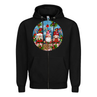 Black christmas gnomes ornament Zipper Hoodie - Artiststas