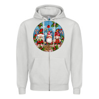 Dove Grey christmas gnomes ornament Zipper Hoodie - Artiststas