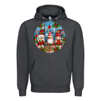 Smoke christmas gnomes ornament Zipper Hoodie - Artiststas