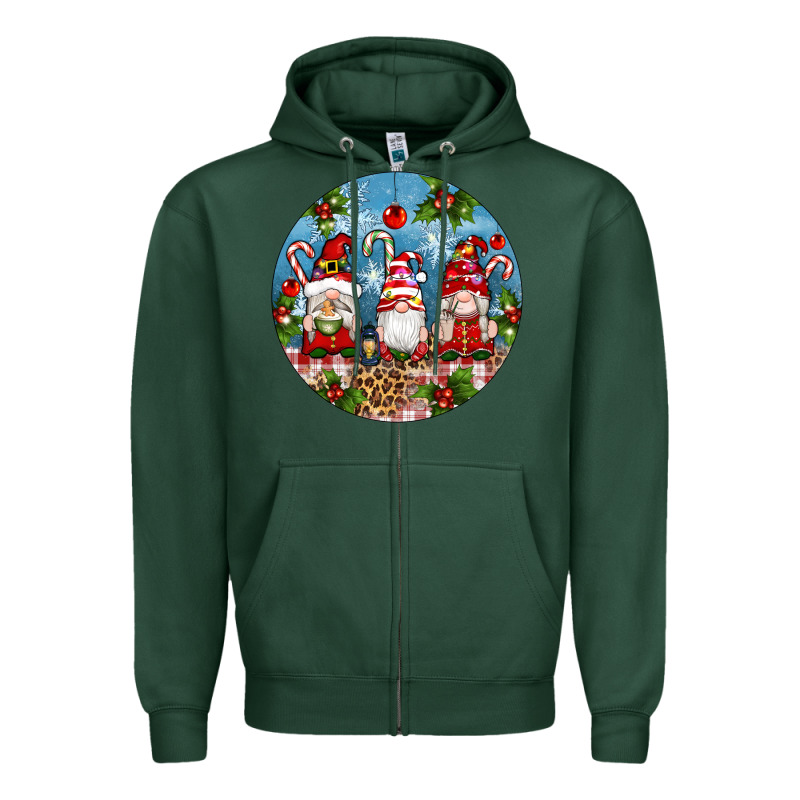 Christmas Gnomes Ornament Zipper Hoodie by Artiststas | Teevron