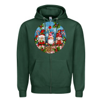 Sports Green christmas gnomes ornament Zipper Hoodie - Artiststas