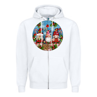 White christmas gnomes ornament Zipper Hoodie - Artiststas