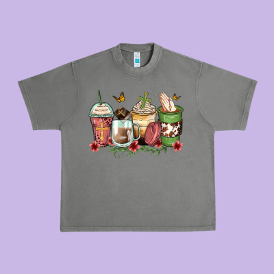 Faith Coffee Cups Urban Heavy Tee Designed By Zillion Design Studio