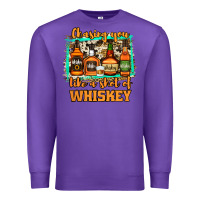Purple Chasing You Like a Shot of Whiskey Premium Sweatshirt - Jasminsmagicworld
