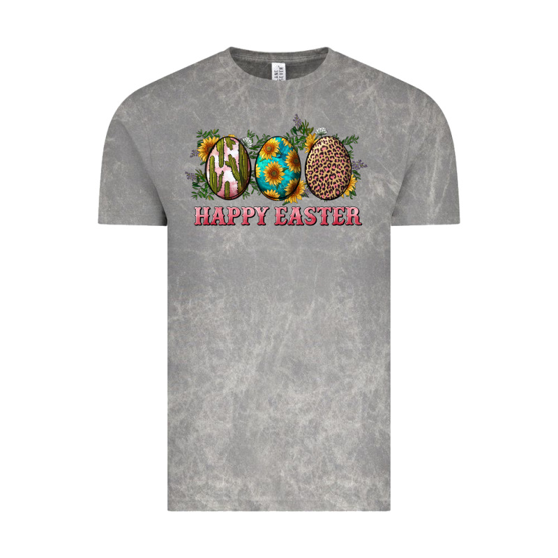 Happy Easter Eggs With Sunflower Leopard And Cactus Vintage Tee by RanaPortraitStore | Teevron