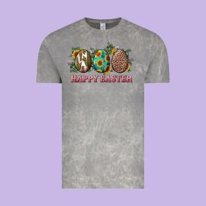 Happy Easter Eggs With Sunflower Leopard And Cactus Vintage Tee Designed By Ranaportraitstore