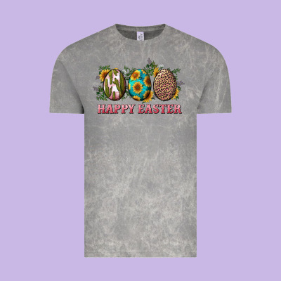 Happy Easter Eggs With Sunflower Leopard And Cactus Vintage Tee Designed By Ranaportraitstore