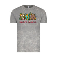 Cloud Rock happy easter eggs with sunflower leopard and cactus Vintage Tee - RanaPortraitStore