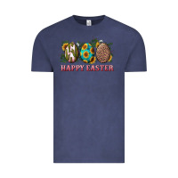 Vintage Denim happy easter eggs with sunflower leopard and cactus Vintage Tee - RanaPortraitStore