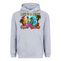 Heather Grey Life is a beach make waves skeleton Heavyweight Hoodie - NancyCooperArtShop