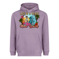 Lavender Life is a beach make waves skeleton Heavyweight Hoodie - NancyCooperArtShop
