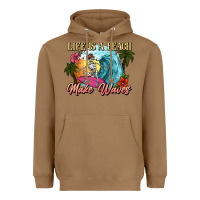 Toasted Coconut Life is a beach make waves skeleton Heavyweight Hoodie - NancyCooperArtShop