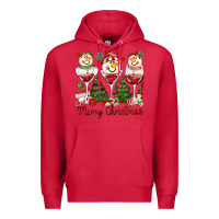 Cardinal merry christmas wine and cocktails Premium Hoodie - MaliasSmallBusiness