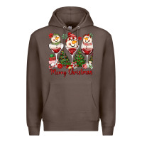 Coffee merry christmas wine and cocktails Premium Hoodie - MaliasSmallBusiness