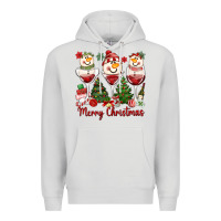 Dove Grey merry christmas wine and cocktails Premium Hoodie - MaliasSmallBusiness