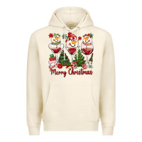 Tofu merry christmas wine and cocktails Premium Hoodie - MaliasSmallBusiness