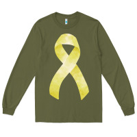 Army Green sarcoma or bone cancer ribbon Long Sleeve Tee - FaDigitalArtStudio