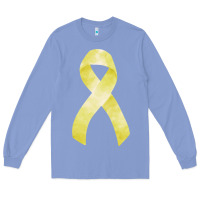 Colony Blue sarcoma or bone cancer ribbon Long Sleeve Tee - FaDigitalArtStudio