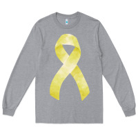 Heather Grey sarcoma or bone cancer ribbon Long Sleeve Tee - FaDigitalArtStudio