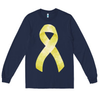 Navy sarcoma or bone cancer ribbon Long Sleeve Tee - FaDigitalArtStudio