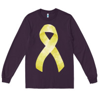 Plum sarcoma or bone cancer ribbon Long Sleeve Tee - FaDigitalArtStudio